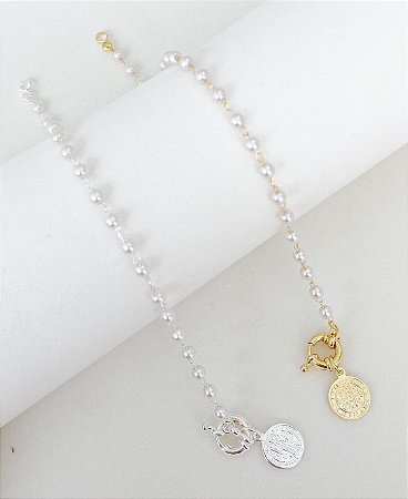 Pulseira pérolas fecho boia são bento