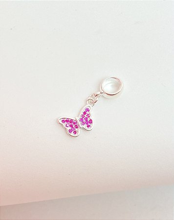 Berloque borboleta pink