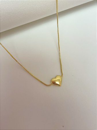Colar coração liso