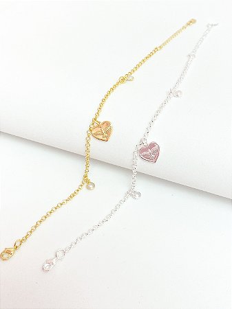 Pulseira portuguesa Espirito santo & pérola