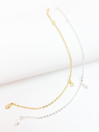 Pulseira delicada coração cristal