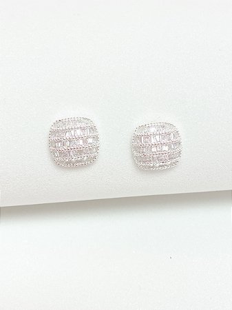 Brinco quadrado cristais