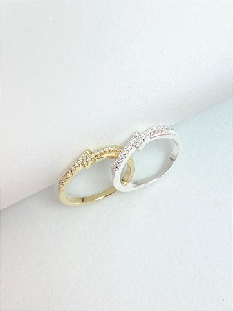 Anel fininho cravejado