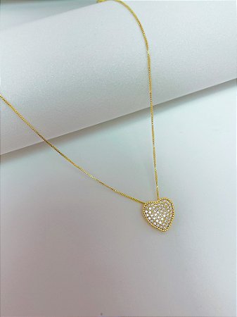 Colar Coração Cristal