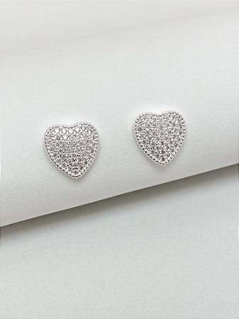 Brinco Coração Cristal