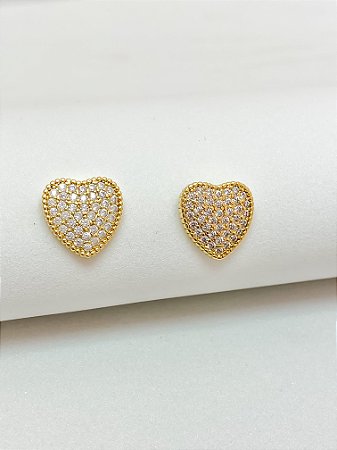 Brinco Coração Cristal