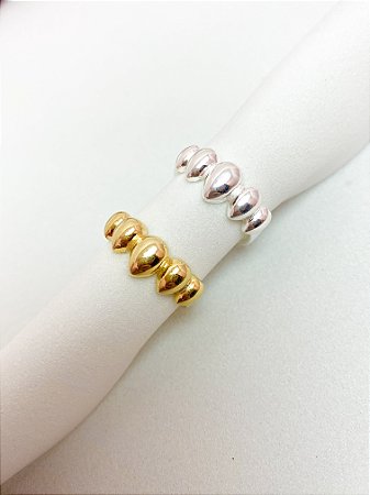 Anel Gotas Liso Ajustável