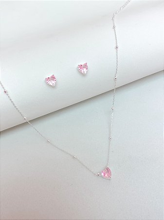 Conjunto coração colorido