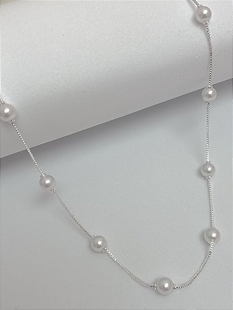 Gargantilha pérolas luxo