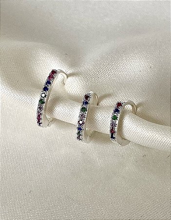 Argolinha click colorida P M G