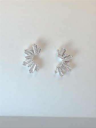 Brinco leque mini cristal