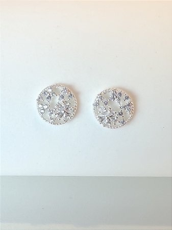 Brinco flores cristal
