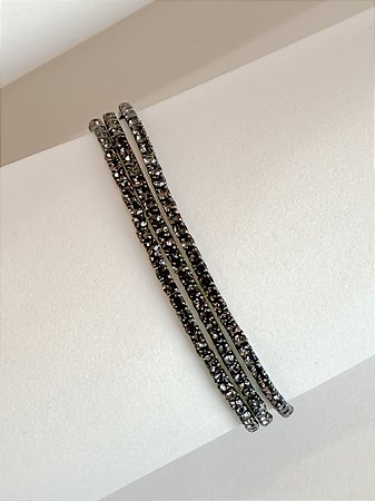 Trio pulseira riviera vidro colors