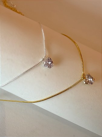 Tornozeleira coração cristal