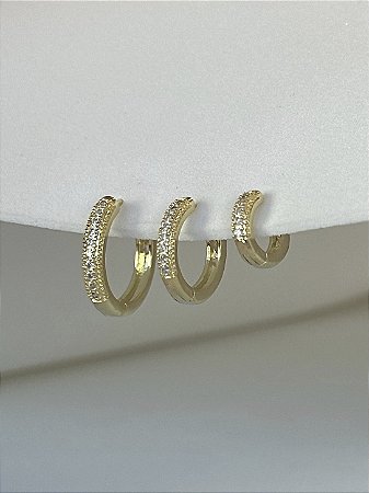Argola click cristal