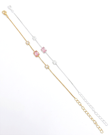 Pulseira rosa bebe
