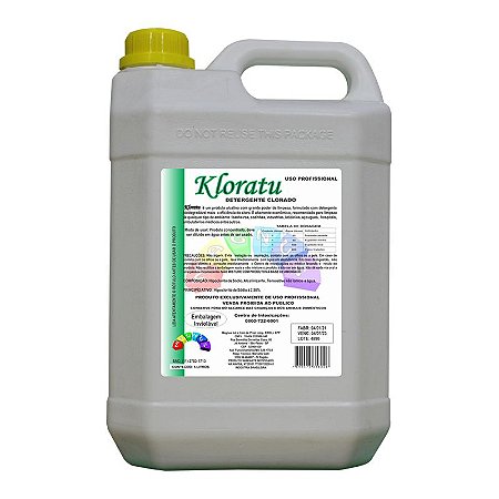 KLORATU DETERGENTE CLORADO 5LT QUALITY MAX