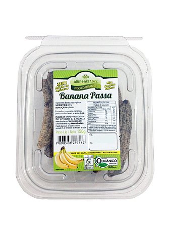 Banana passa orgânica 150g Alimentar