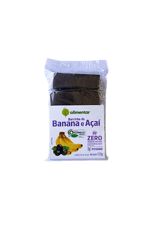Barrinha de banana + açaí sem ad. de açucares orgânica 150g Alimentar