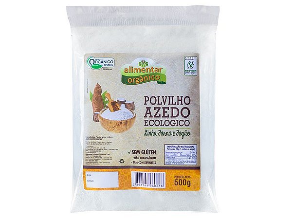 Polvilho azedo orgânico 500g Alimentar