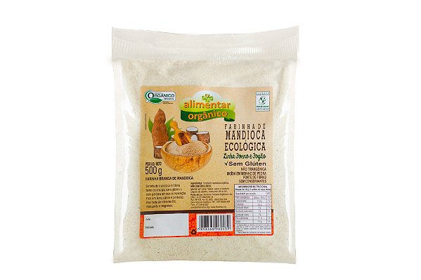 Farinha de mandioca orgânica 500g Alimentar
