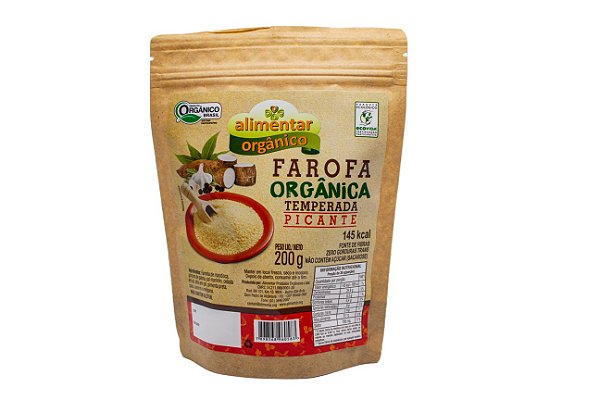 Farofa temperada picante orgânica 200g Alimentar