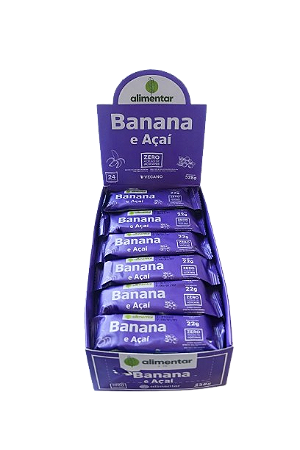 BARRA BANANA E AÇAÍ ZERO AD. AÇÚCARES DISPLAY 24X22=528G