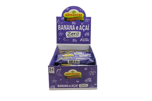 BARRA BANANA E AÇAÍ ZERO AD. AÇÚCARES DISPLAY 24X22=528G