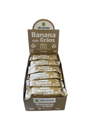 BARRA BANANA E GRÃOS ZERO AD. AÇÚCARES DISPLAY 24X22=528G