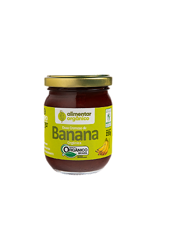 Doce cremoso de banana sem ad. de açucares orgânico 220g Alimentar