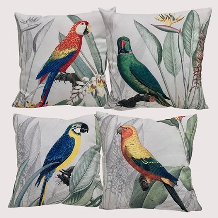 Capa de Almofada Decorativa - ARARA - 45X45