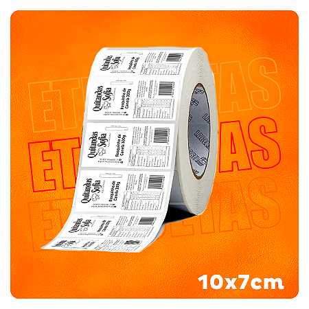 Rolo de Etiqueta Térmica BOPP para congelados 10x7cm