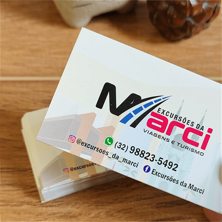 Cartão de Visitas Tradicional UV Total - 4/1 cores - 1000un