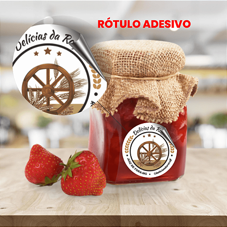 Adesivo Rótulo para produtos - 3x3cm, CORTE ESPECIAL, vinil adesivo - 1000un