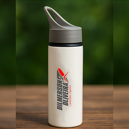 Garrafa Squeeze Spot, com bico retrátil e alça, 600 ml - Alumínio