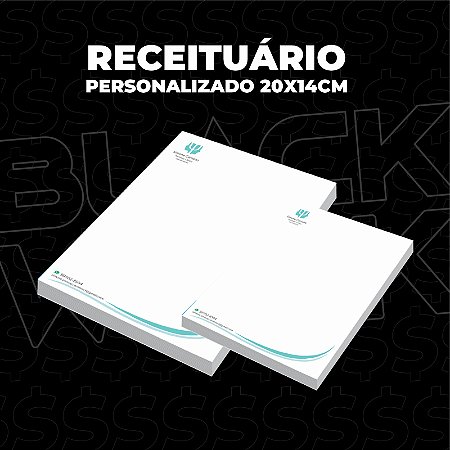 Receituário A5 (20x14cm) personalizado