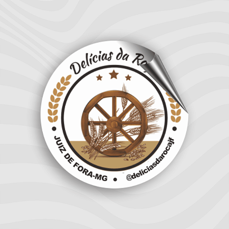 Adesivo Rótulo para produtos - 5x5cm, CORTE ESPECIAL, vinil adesivo - PEQUENA TIRAGEM - 100un