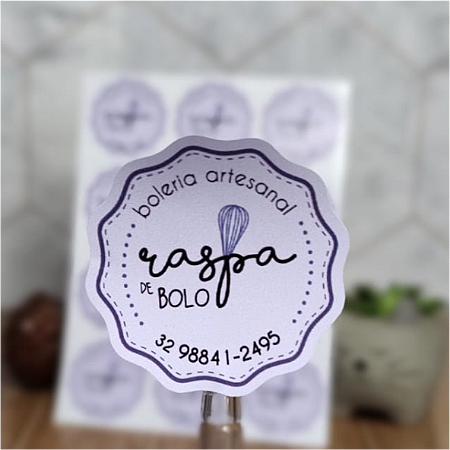Adesivo Rótulo para produtos - 5x5cm, CORTE ESPECIAL, vinil adesivo - PEQUENA TIRAGEM - 100un