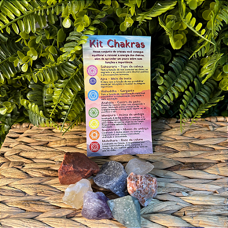 KIT PEDRAS 7 CHAKRAS BRUTA