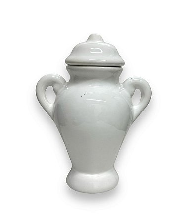 QUARTINHA DE LOUÇA BRANCA 19 CM COM ASA