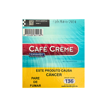 CHARUTO CAFÉ CREME GRANDE MAÇO AZ