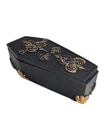 CAIXÃO PRETO EM RESINA