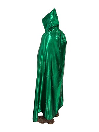CAPA CETIM PRETA / VERDE COM CAPUZ