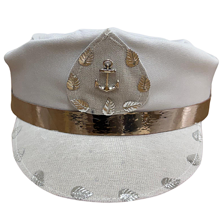 CAP TODO BRANCO COM PRATA