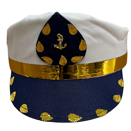 CAP AZUL MARINHO / BRANCO COM DOURADO