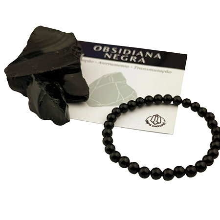 PULSEIRA 6MM - OBSIDIANA NEGRA