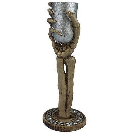 CASTIÇAL MAOZINHA PRATEADO