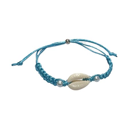 PULSEIRA AZUL MACRAME BUZIO GEMA