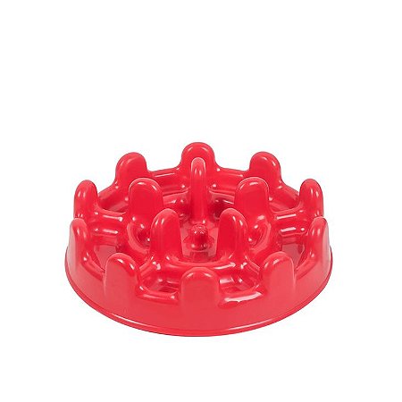 Comedouro Lento Pet Fit Mini Vermelho - Pet Games
