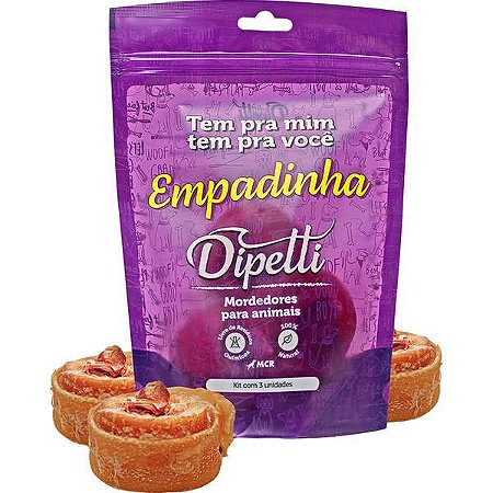 Mordedor Natural Empadinhas 3 Vergalhos Bovino - Dipetti